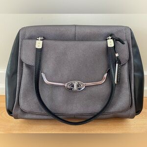 Black and Silver Coach Handbag